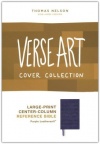 KJV, Large Print Center Column Reference , Verse Art Cover Collection Purple